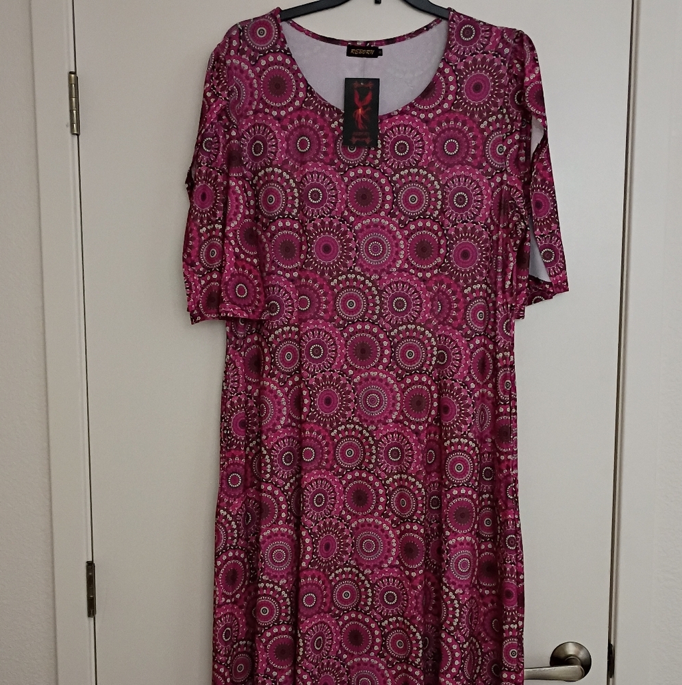 Pink Patterned Dress